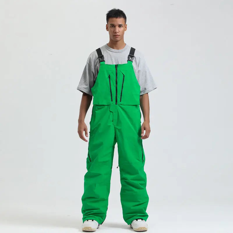Men's Snowboard Bib Pants Super Baggy Ski Overalls