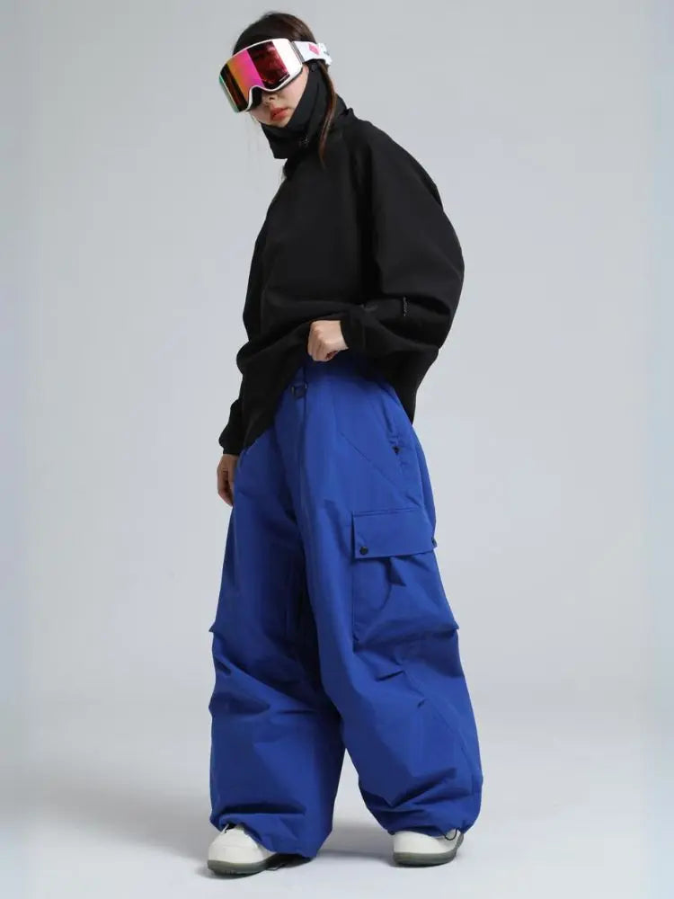Adult Baggy Cargo Snowboard Pants Oversized Outdoor Pants