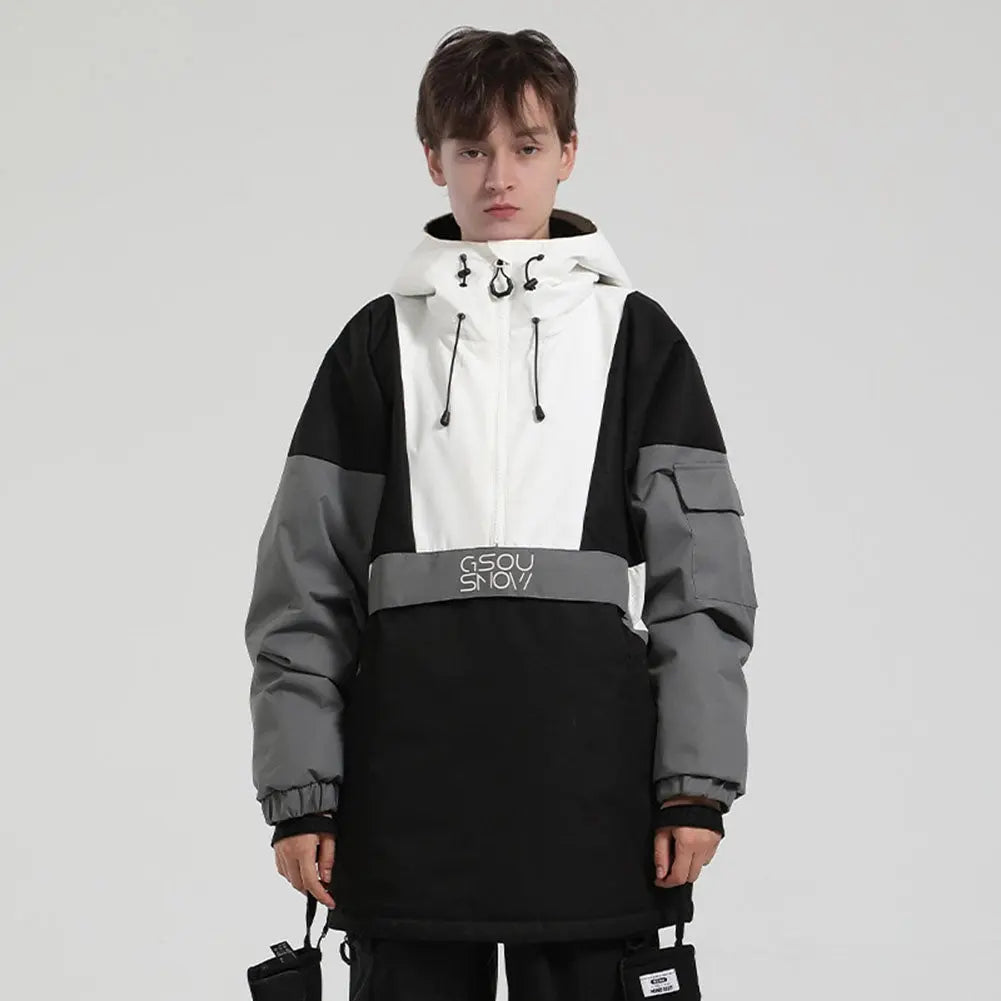 Hotian Reflective Stripe Men Insulated Anorak Jacket