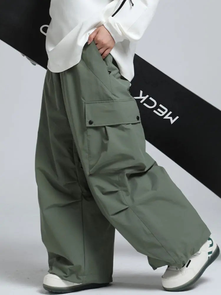 Adult Baggy Cargo Snowboard Pants Oversized Outdoor Pants