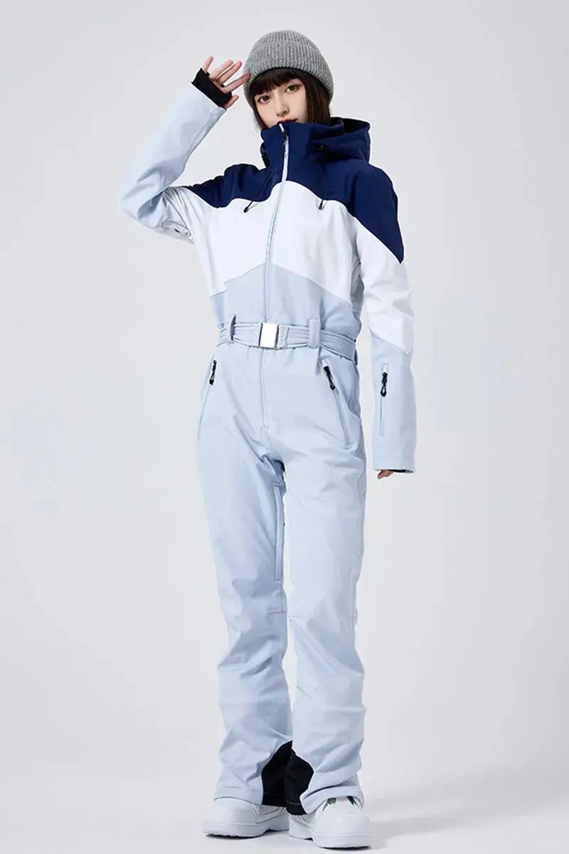 Women's Purple Slim Fit Winter Snow Jumpsuit-US ONLY