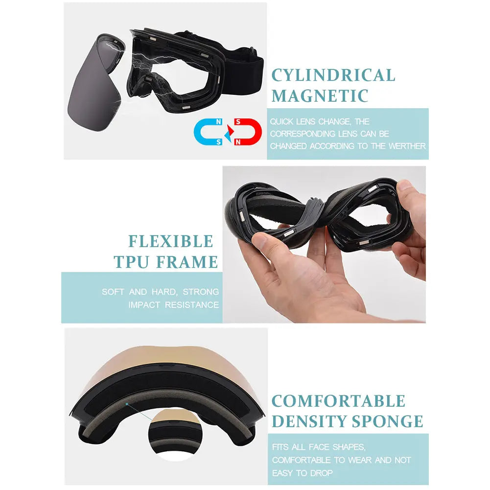 Hotian UV Protection Snow Skiing Sports Goggles