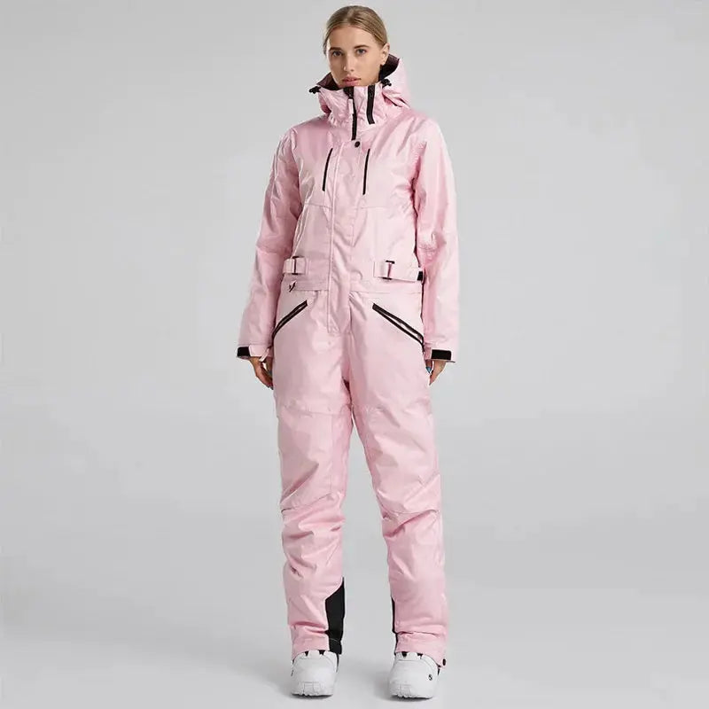 Women's White One Piece Snow Jumpsuits Ski Suits&nbsp;