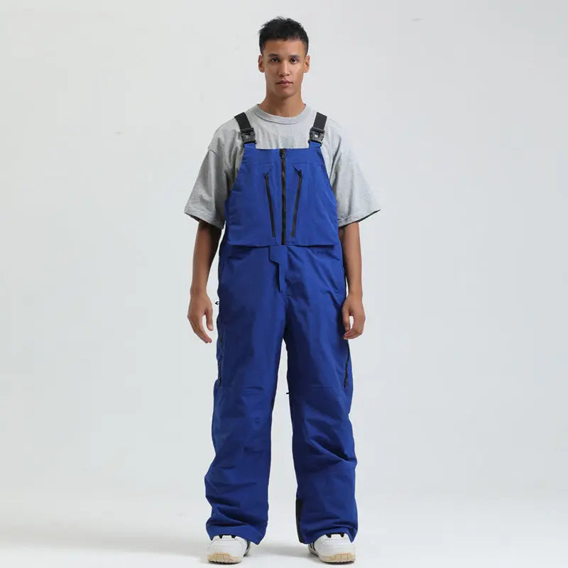 Men's Snowboard Bib Pants Super Baggy Ski Overalls