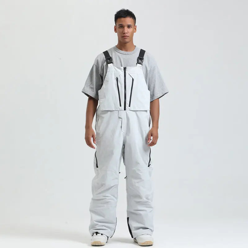 Men's Snowboard Bib Pants Super Baggy Ski Overalls