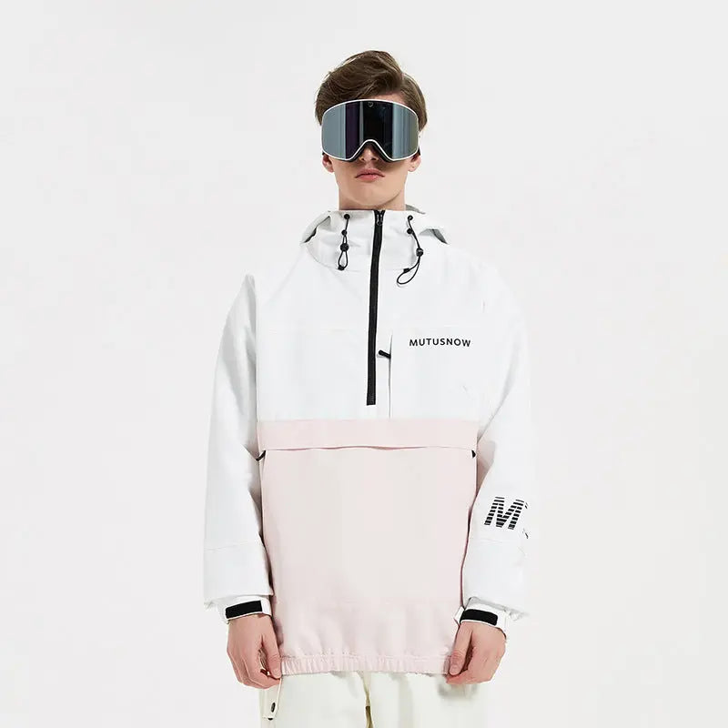 New Winter Half-zip Hoodie Unisex Ski Snowboard Anorak Snow Jacket