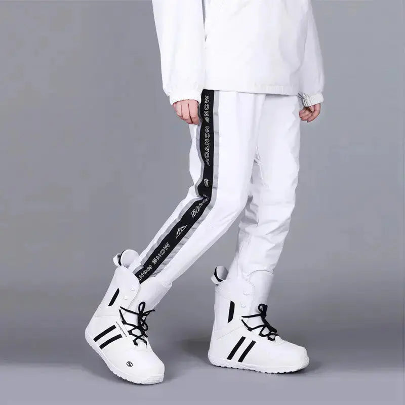 Black Snow Pants Reflective Warm Winter Trousers-US ONLY