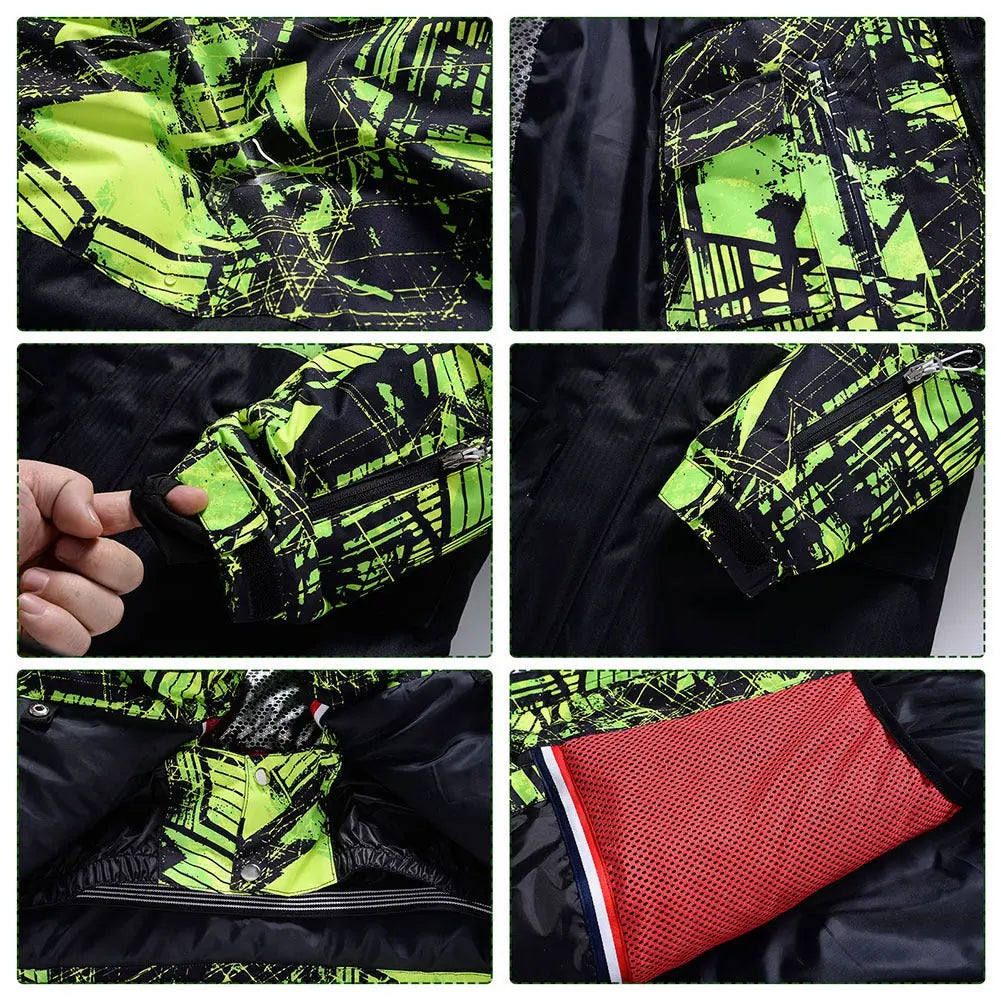 Hotian Men Hooded Skiing Cargo Jacket Soft Shell