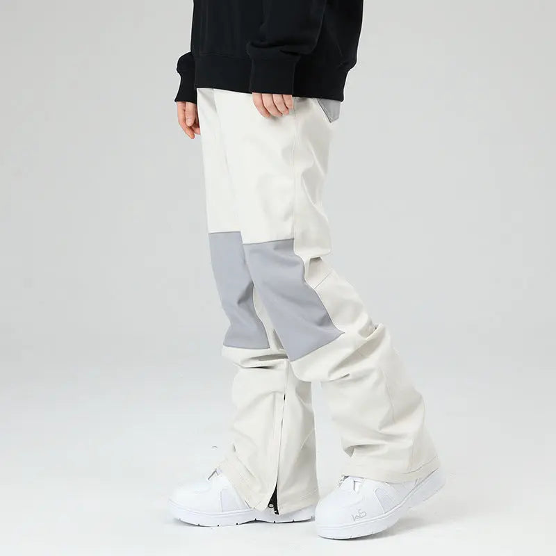 Slim Fit Spliced Snow Pants Outdoor Sports Trousers