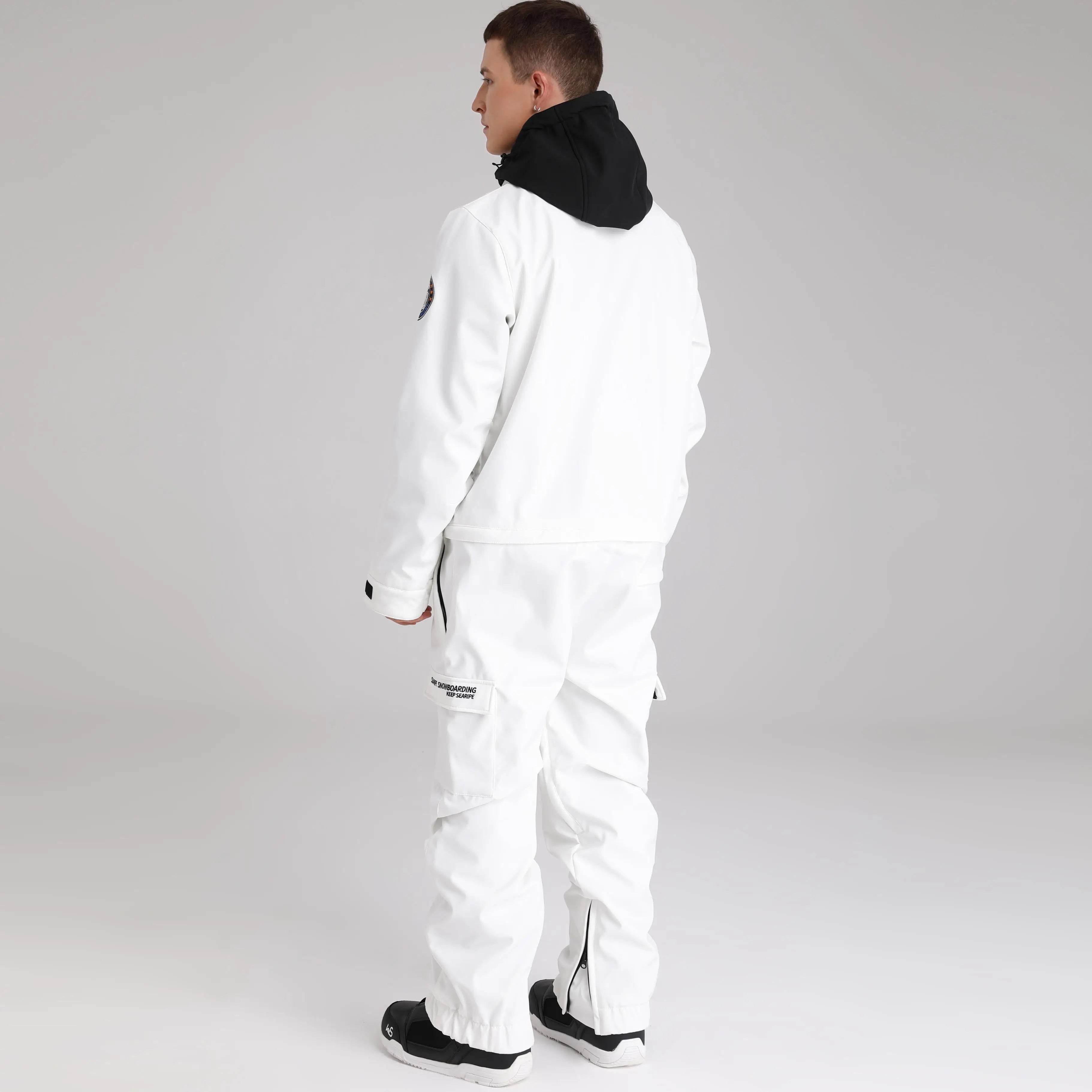 Men Cargo One Piece Ski Jumpsuit