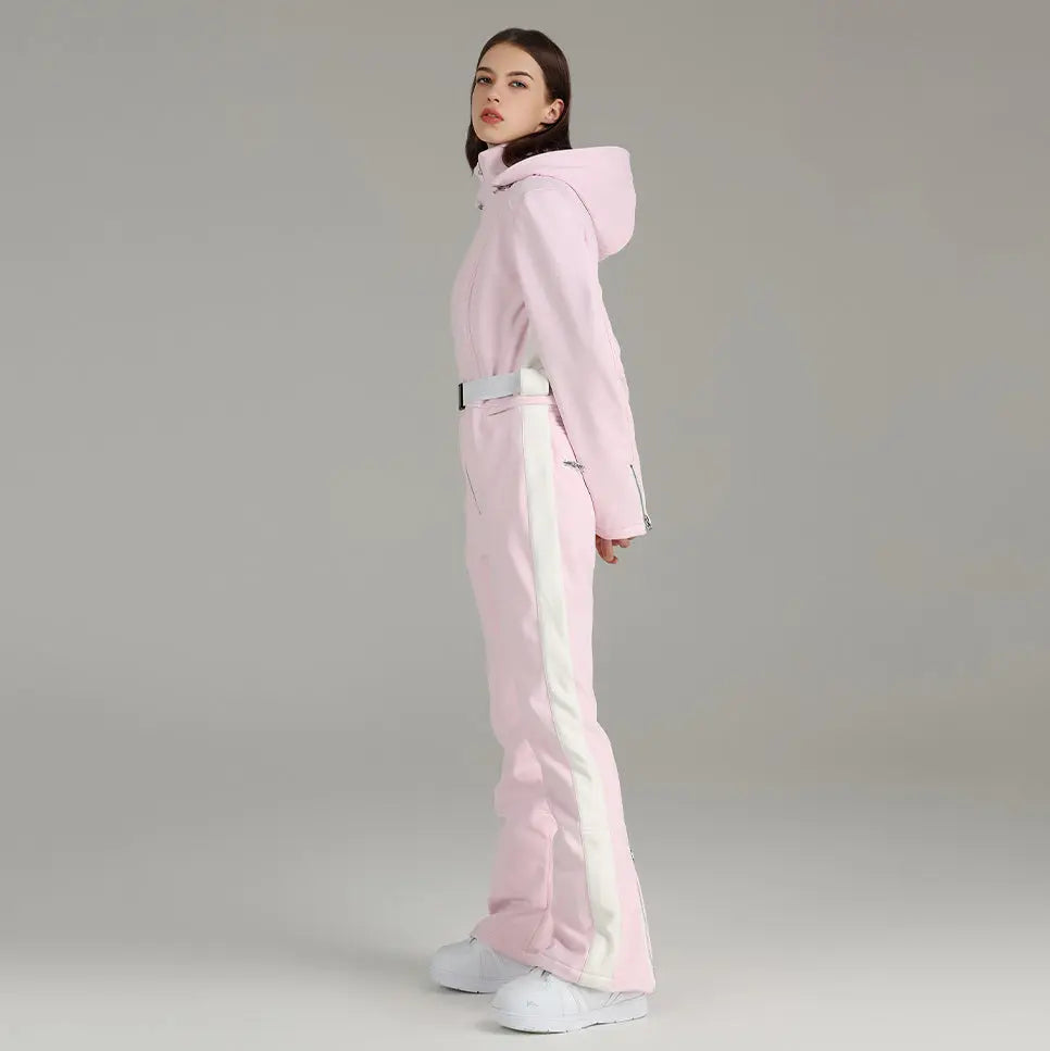Women Ski Suit Stylish One-piece Snowsuit Jumpsuits