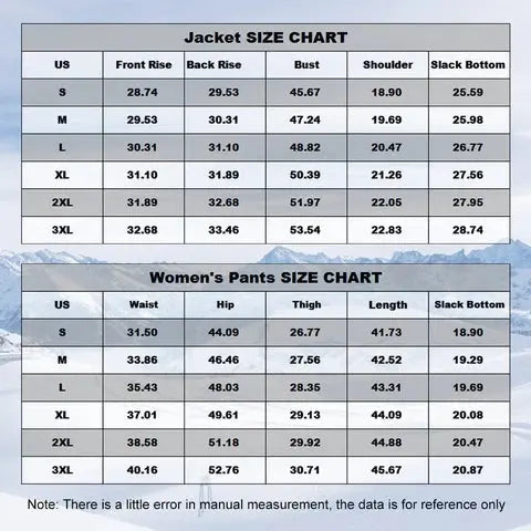 Unisex Snowboard Ski Jacket and Pants Set Marble Pattern