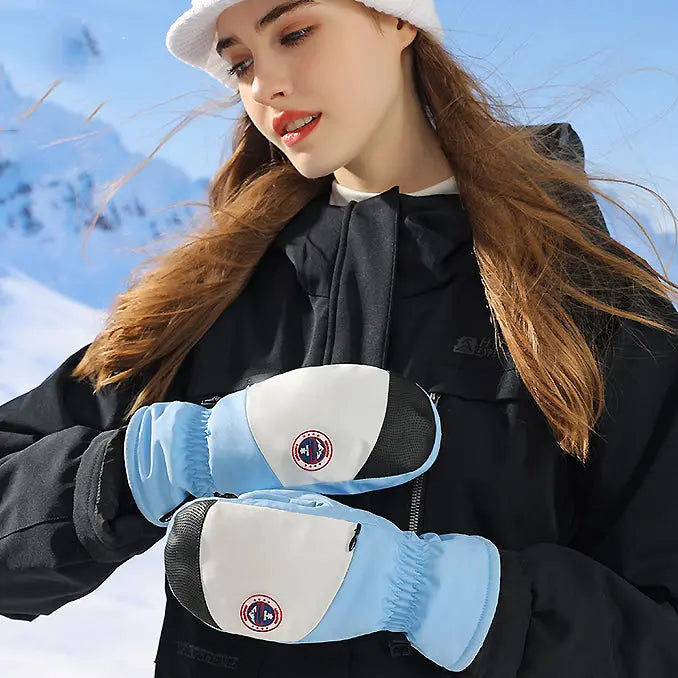 Hotian Unisex Insulated Ski Mittens Waterproof