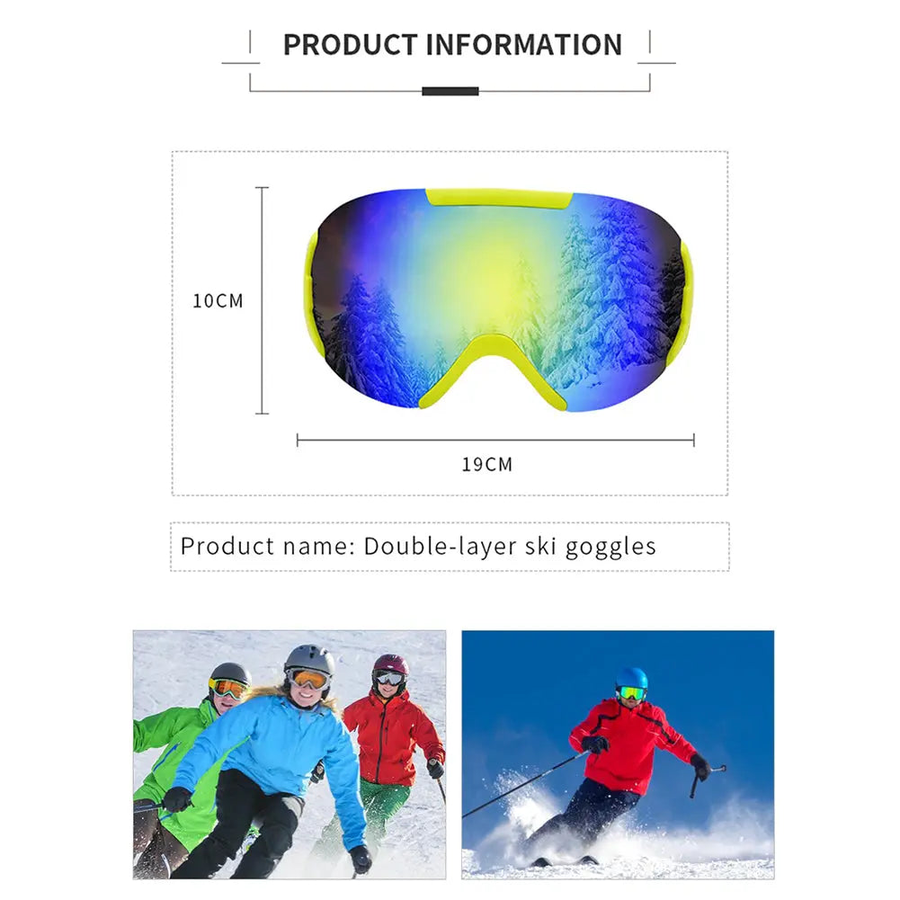 Hotian OTG Snow Goggles for Snowmobile Skiing Skating