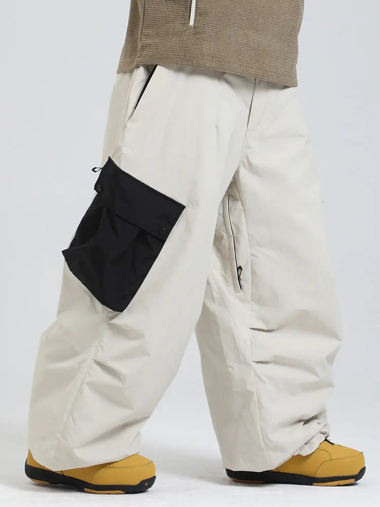 Men's Super Baggy Snowboarding Pants Cargo Pockets