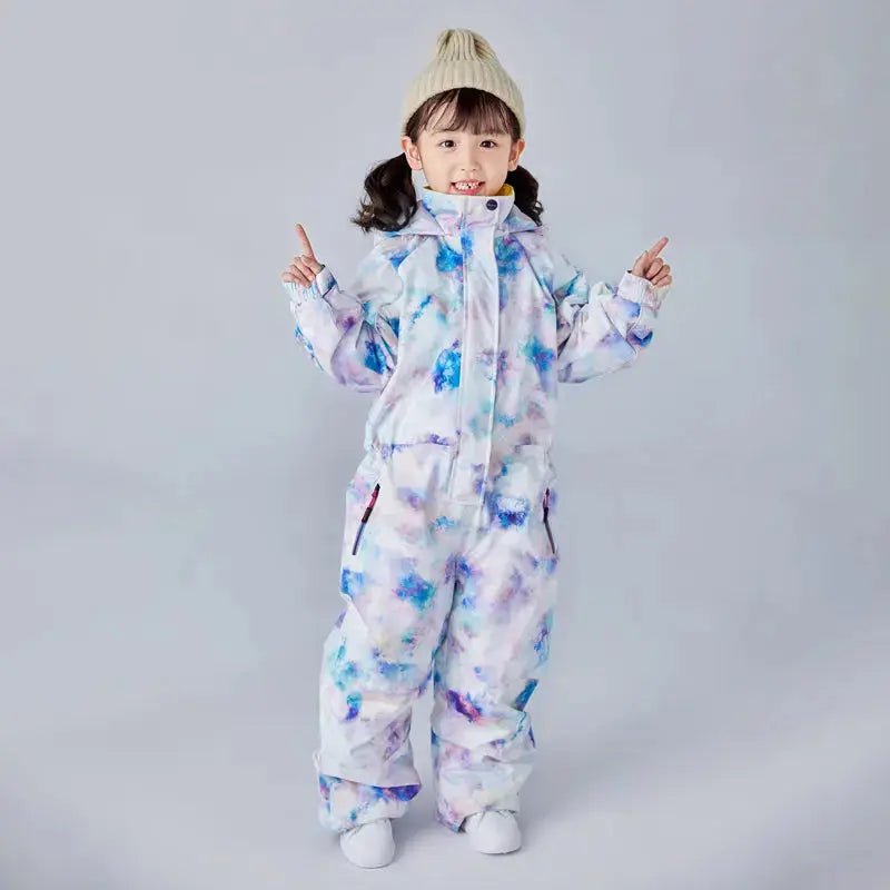 Kids One Piece Ski Suits Winter Snow Suits