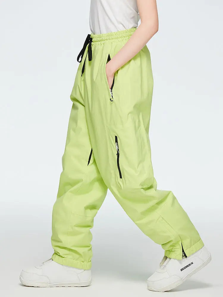 Women's Elastic Waist Cargo Snow Pants