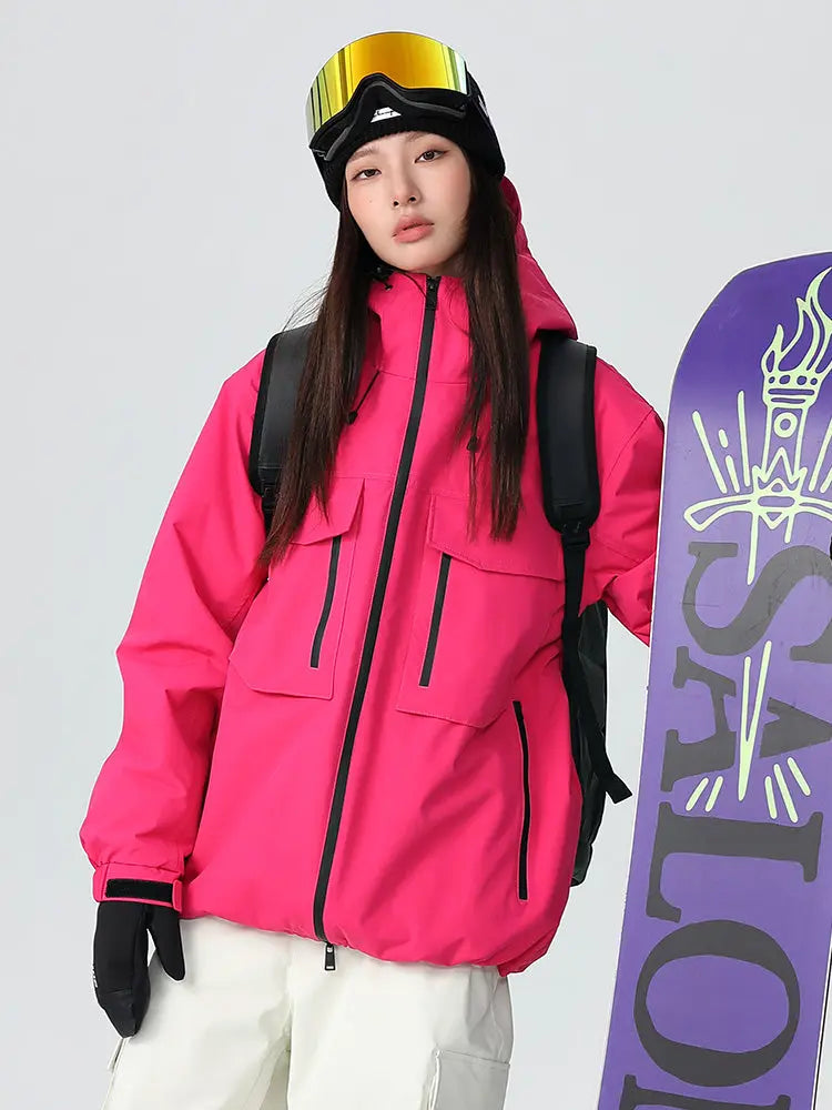 Unisex Advanture Snowboard Jacket Hooded Insulated Ski Coat