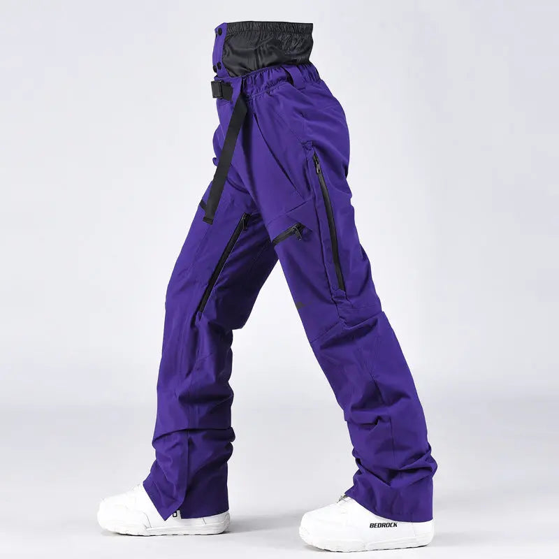 Unisex Snow Pants High Waist Windproof Winter Trousers
