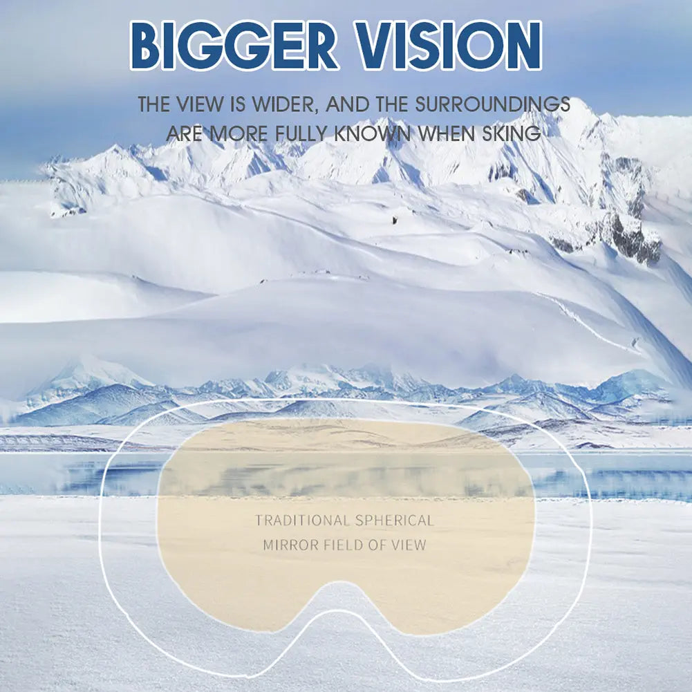 Hotian OTG Snow Goggles for Snowmobile Skiing Skating