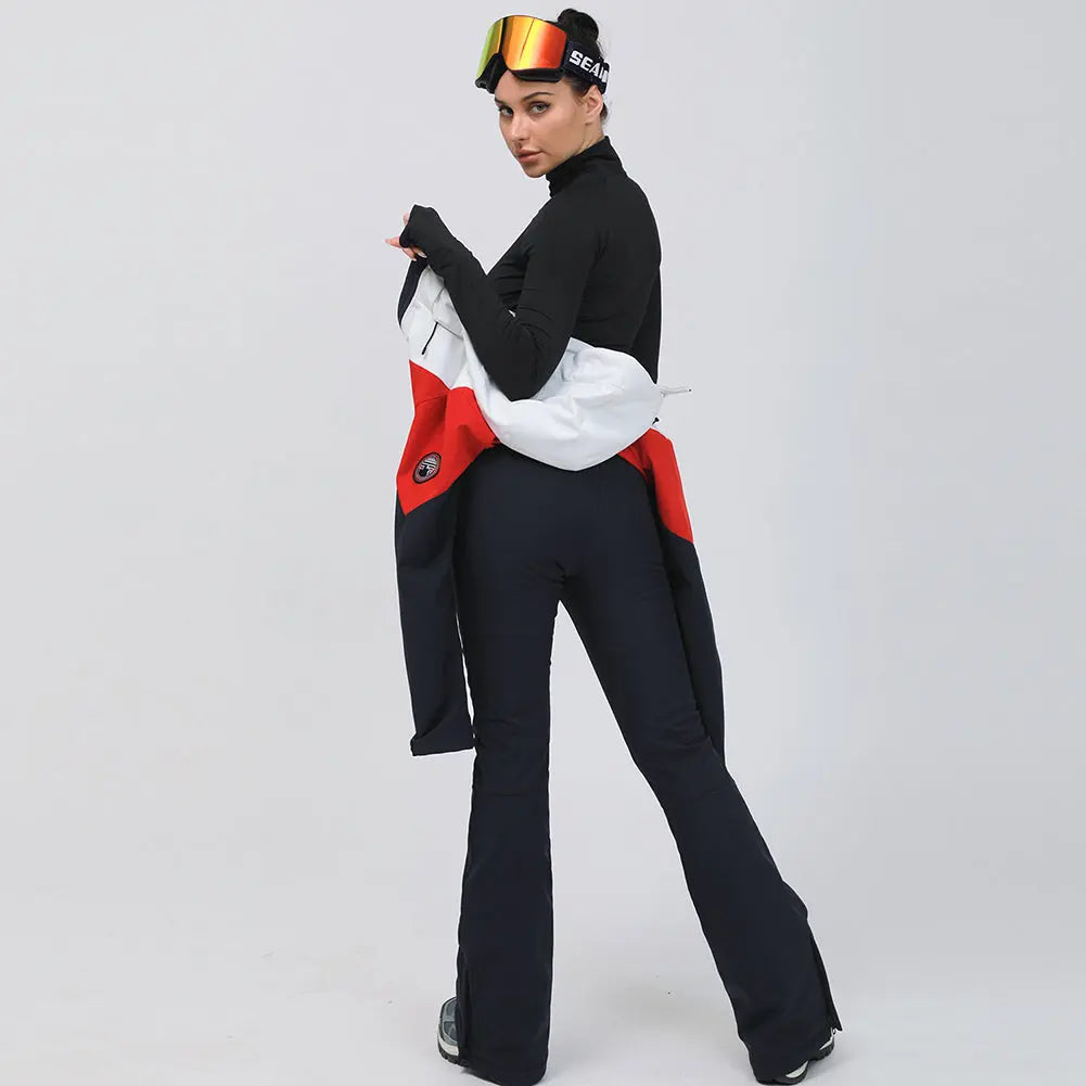 Retro Women One Piece Ski Jumpsuits New Slim Fit Snowsuits&nbsp;