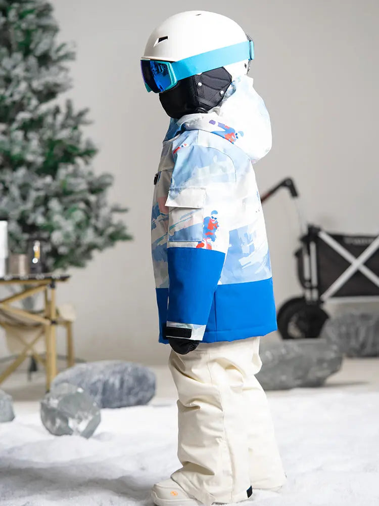 Cute Printed Snowboarding Coat & Bibs