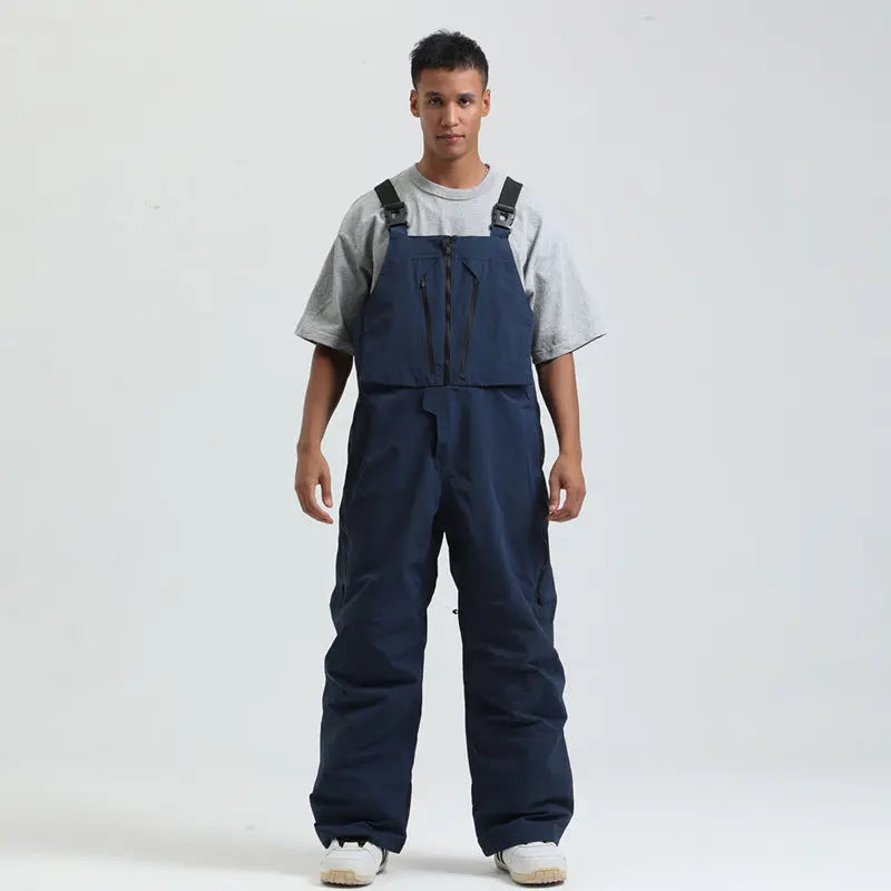 Men's Snowboard Bib Pants Super Baggy Ski Overalls