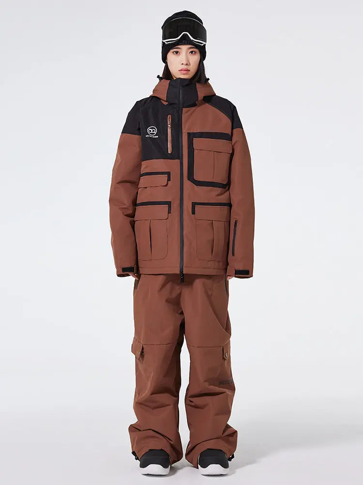 Winter Anorak Snow Suit Sets Baggy Style Skiwear
