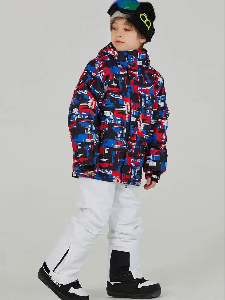 Boys Winter Snowboarding Jackets & Pants Printed Snowear