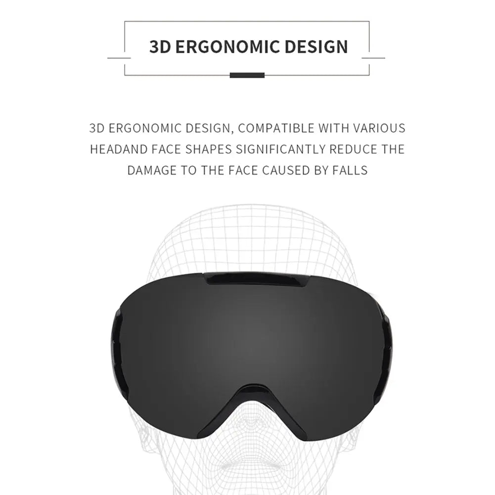 Hotian OTG Snow Goggles for Snowmobile Skiing Skating