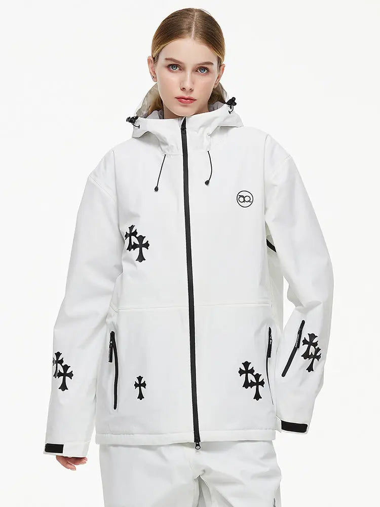 Women's Fun Printed Snowboarding Jacket Hooded Ski Wear