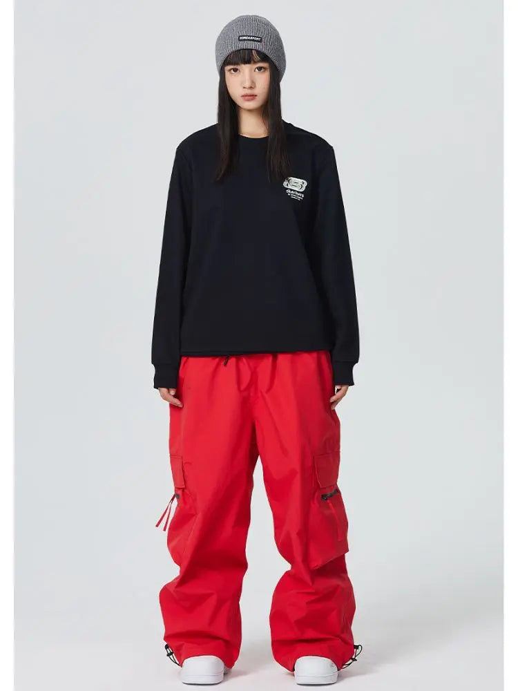 Adult Zip Pocket Baggy Cargo Snowboard Pants