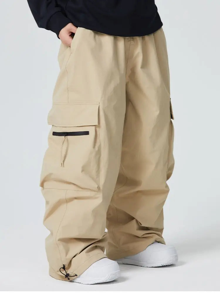 Adult Zip Pocket Baggy Cargo Snowboard Pants