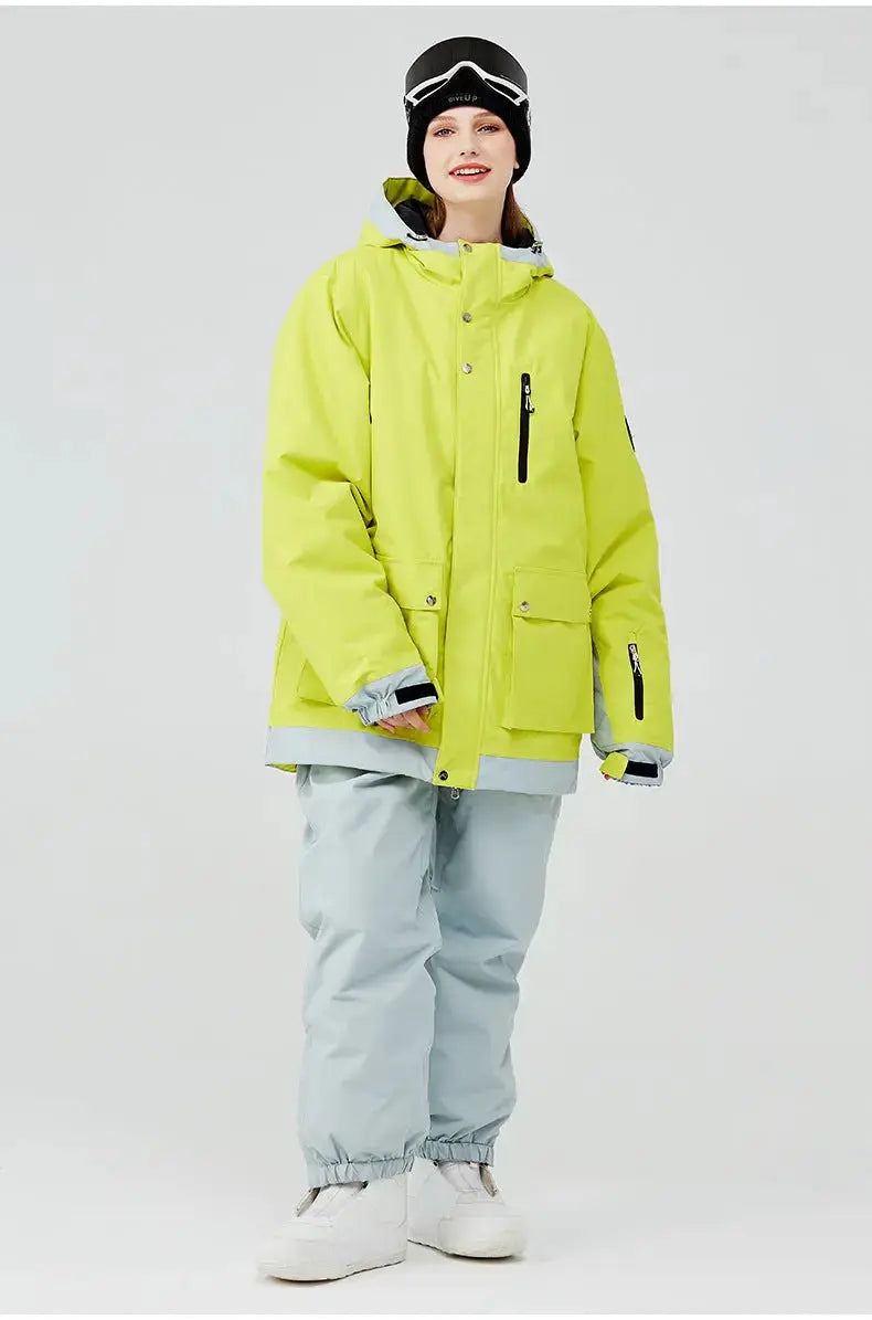 Deluxe Ski Snowboard Jacket & Pants Set Loose Fit Sportswear