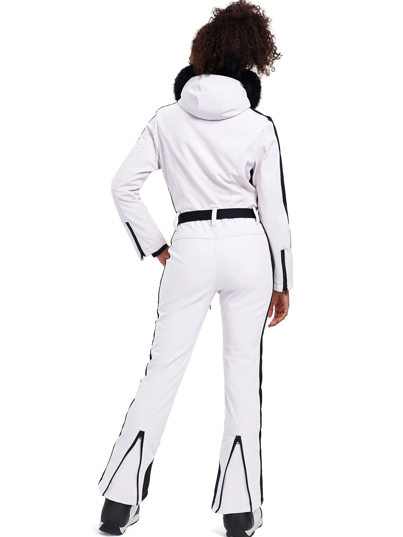 Fur Collar One-piece Ski Snow Jumpsuit Hooded Ski Outwear