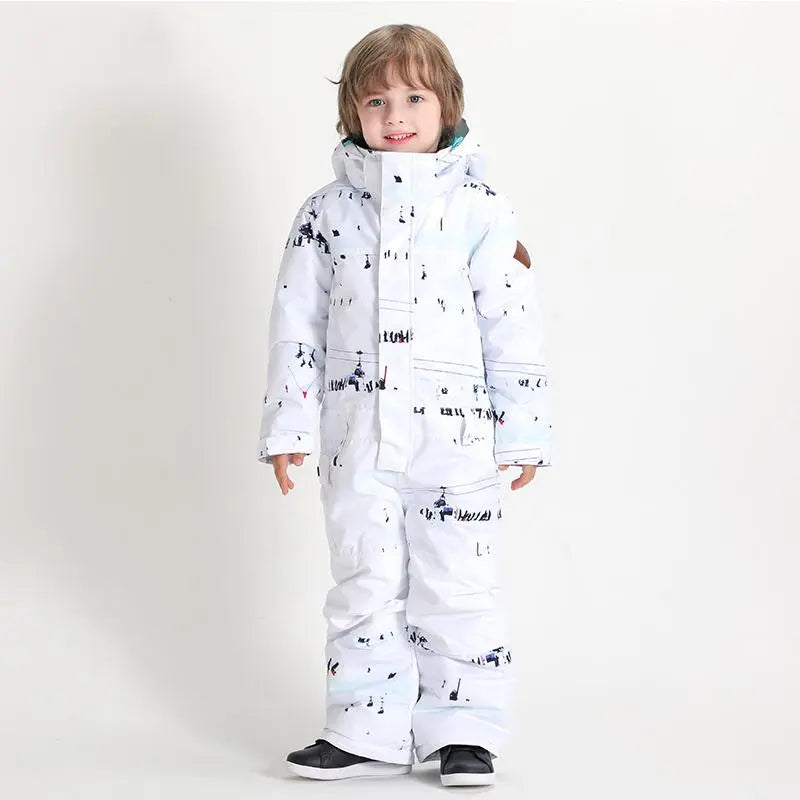 Kids Colorful One Piece Ski Suit&nbsp;Baby Outdoor Warm Ski Jumpsuits