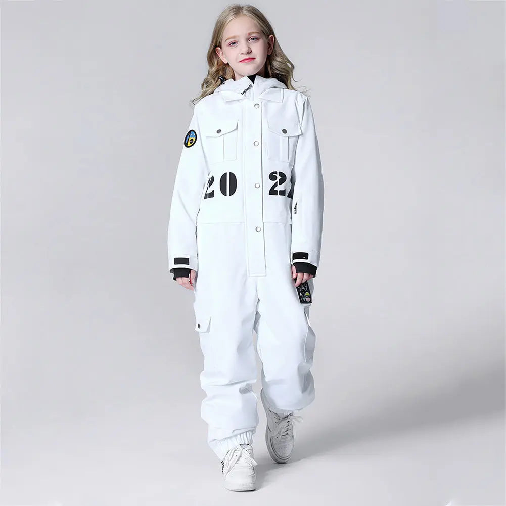 Hotian Boys & Girls One Piece Snowsuits Breathable Contrast Hooded