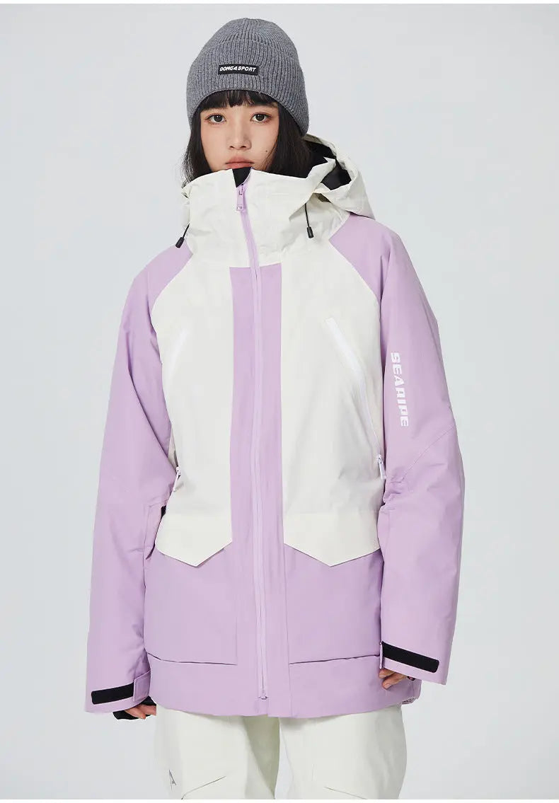 Unisex Retro Ski Jackets Winter Snow Coat